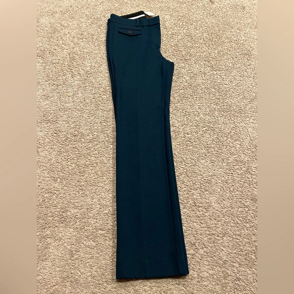 NWT Ann Taylor Straight Pants with Two Front Flap Pockets in Dark Teal size 4 - Picture 10 of 14